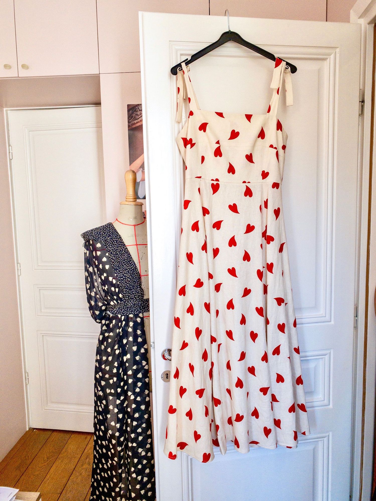 Mirae Red heart print dress