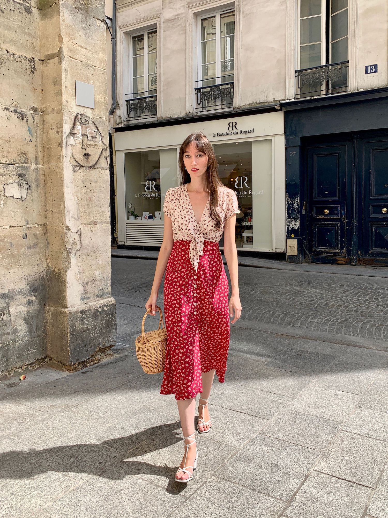 Mirae Françoise Fuchsia Dress on Victoria Petersen of French Girl Daily