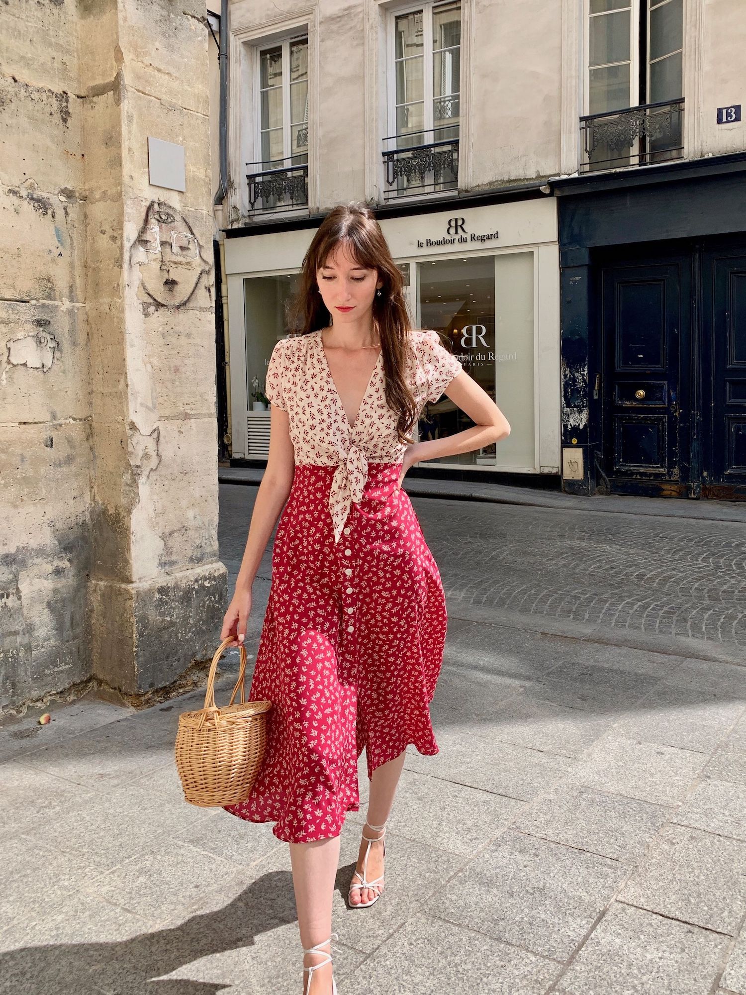 Mirae Françoise Fuchsia Dress on Victoria Petersen of French Girl Daily