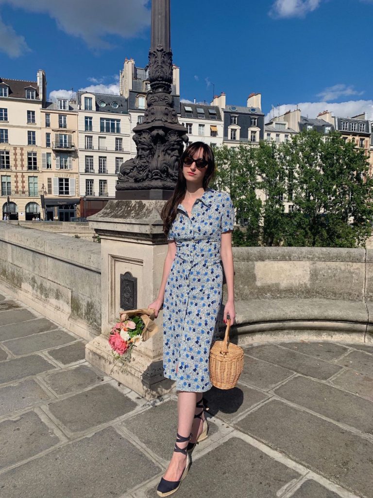 Wearing the Rouje Paloma Dress Along the Seine