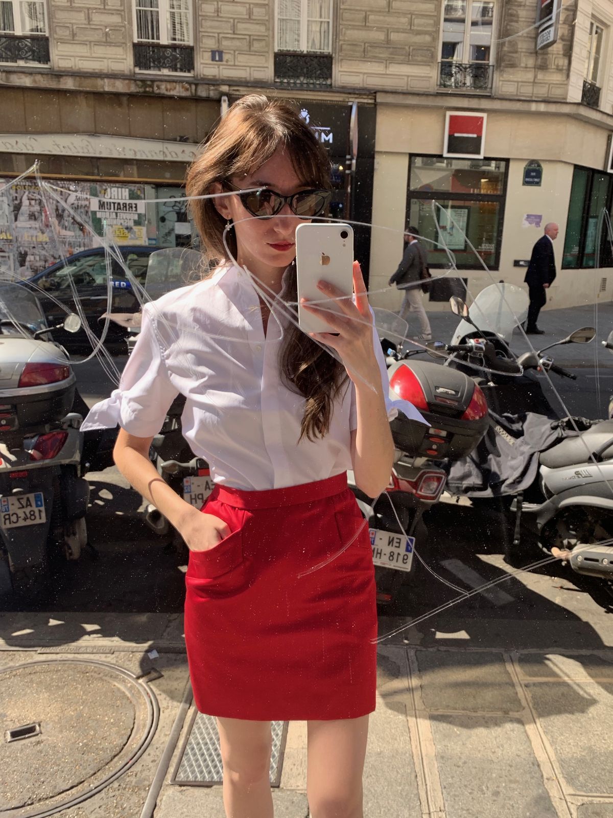 Vintage YSL skirt and Figaret shirt