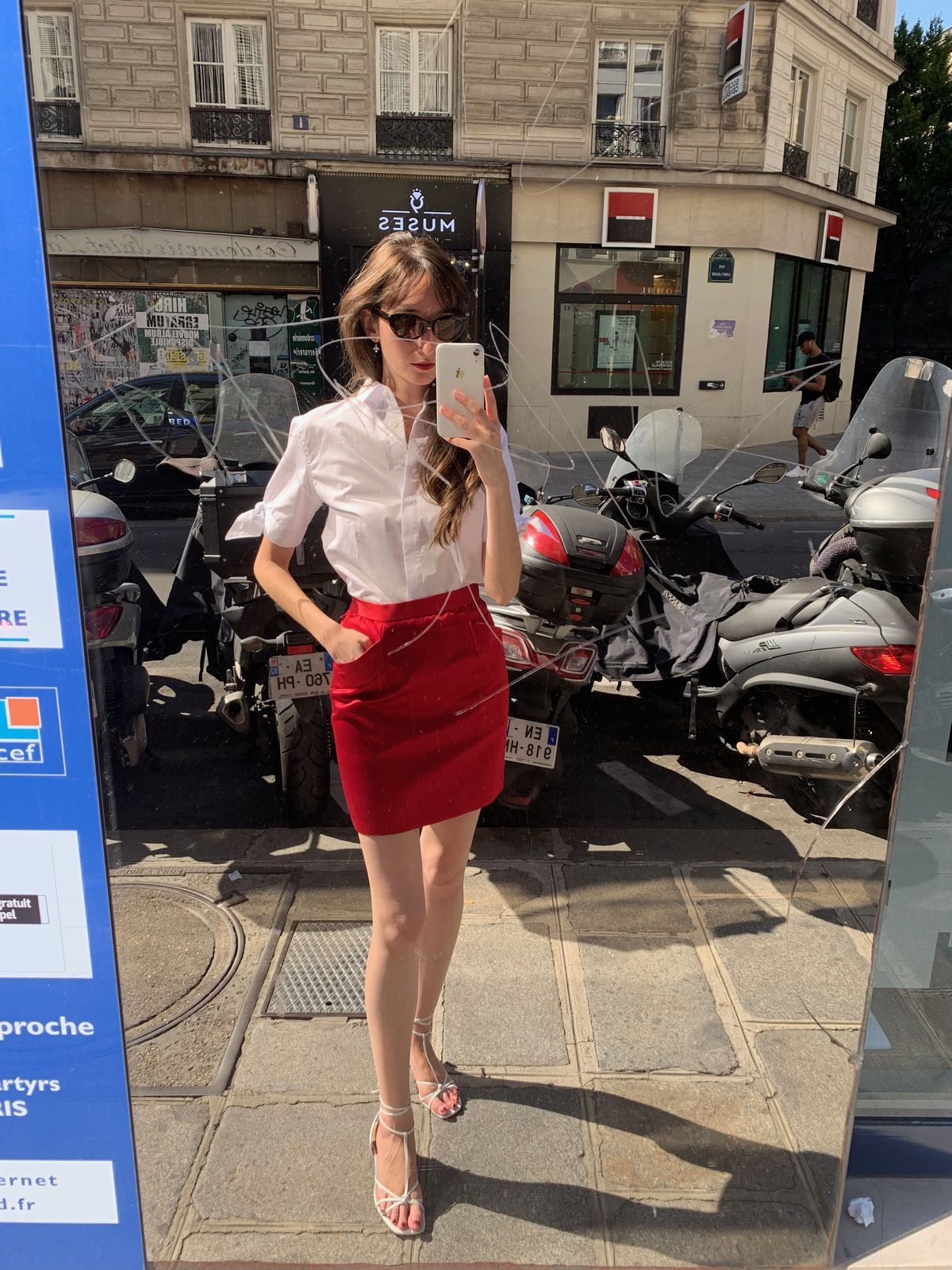 Vintage YSL skirt and Figaret shirt