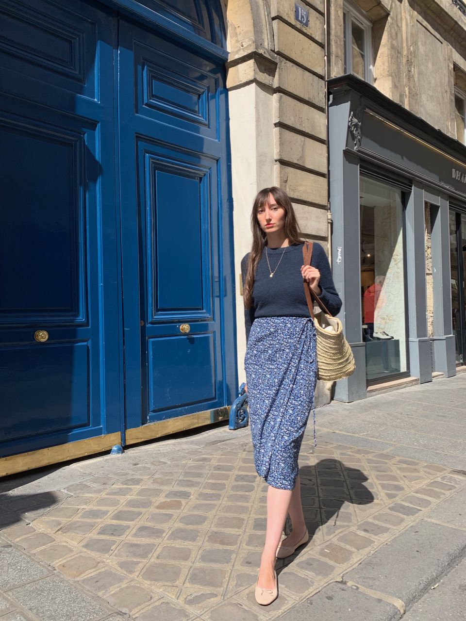 Early Fall Parisian Looks - COS sweater and Petite Chineuse skirt