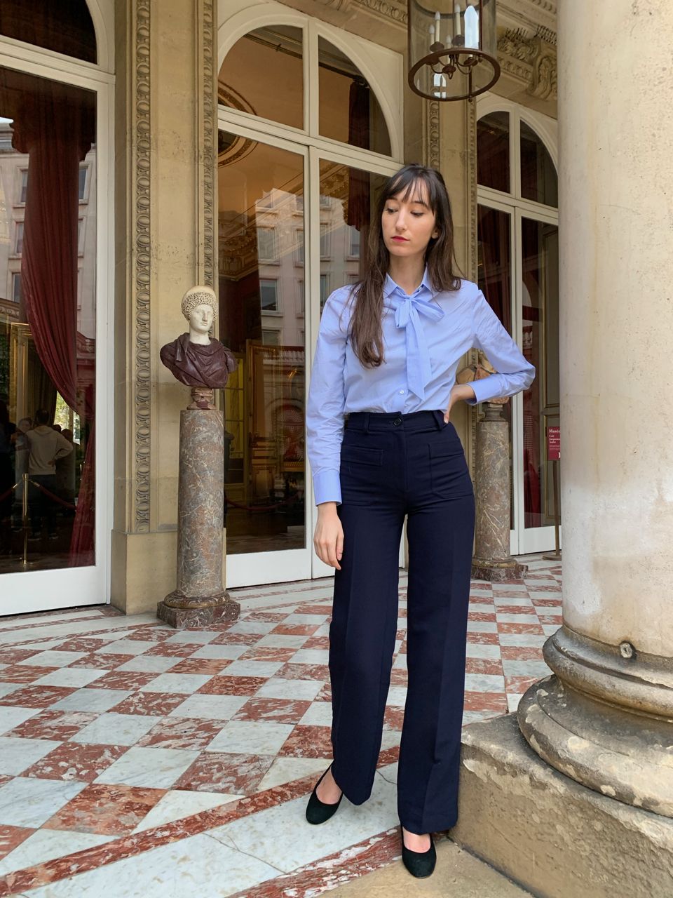 Early Fall Parisian Looks - Figaret top and Nathalie Dumeix pants