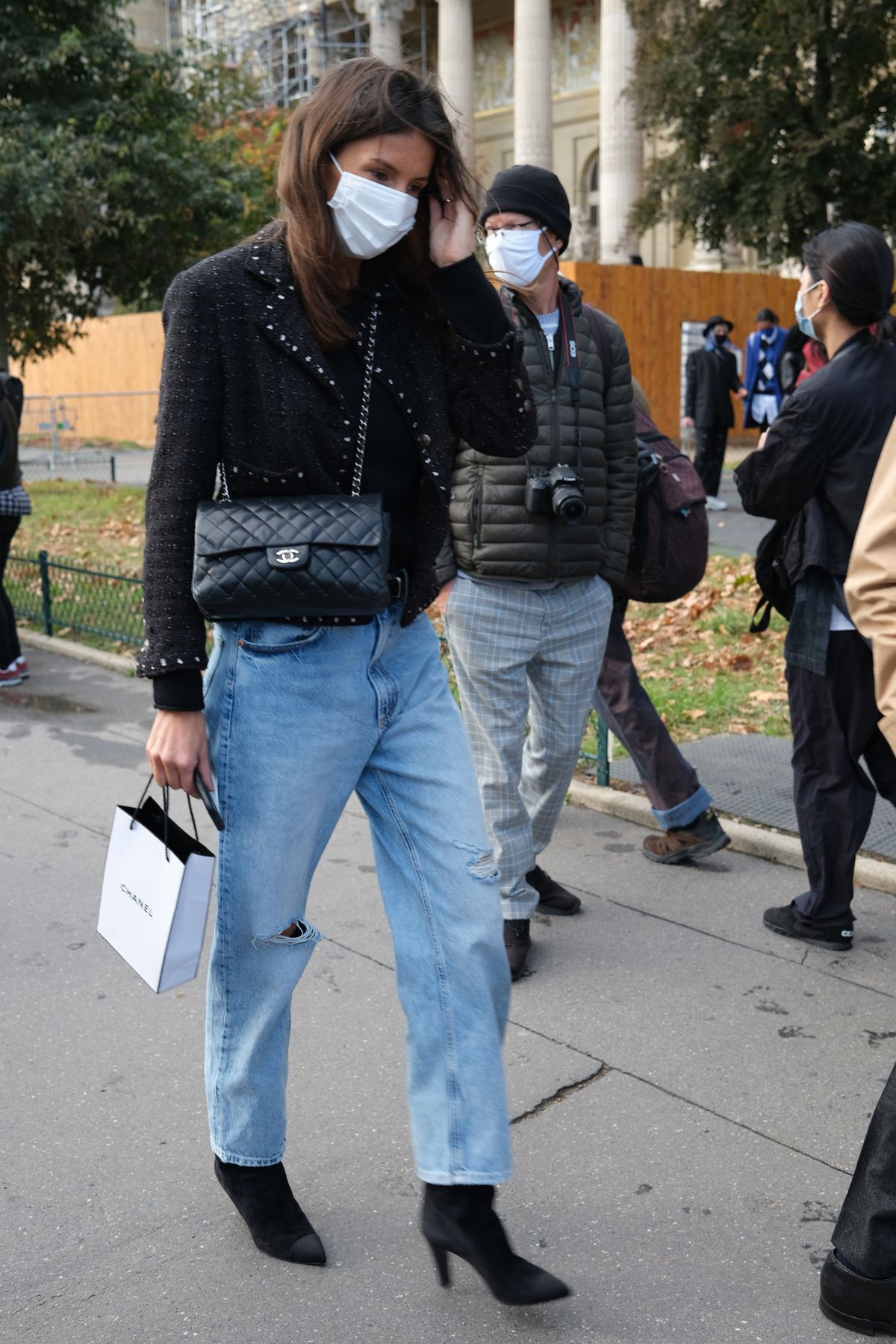 street style chanel camera bag