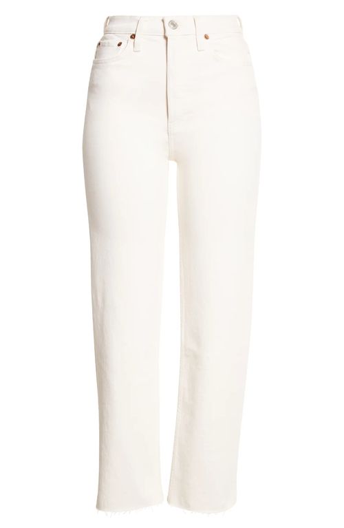 White Straight Leg Jeans - French Girl Jeans