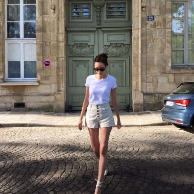 French girl shorts style