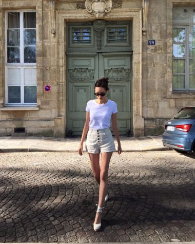 French girl shorts style