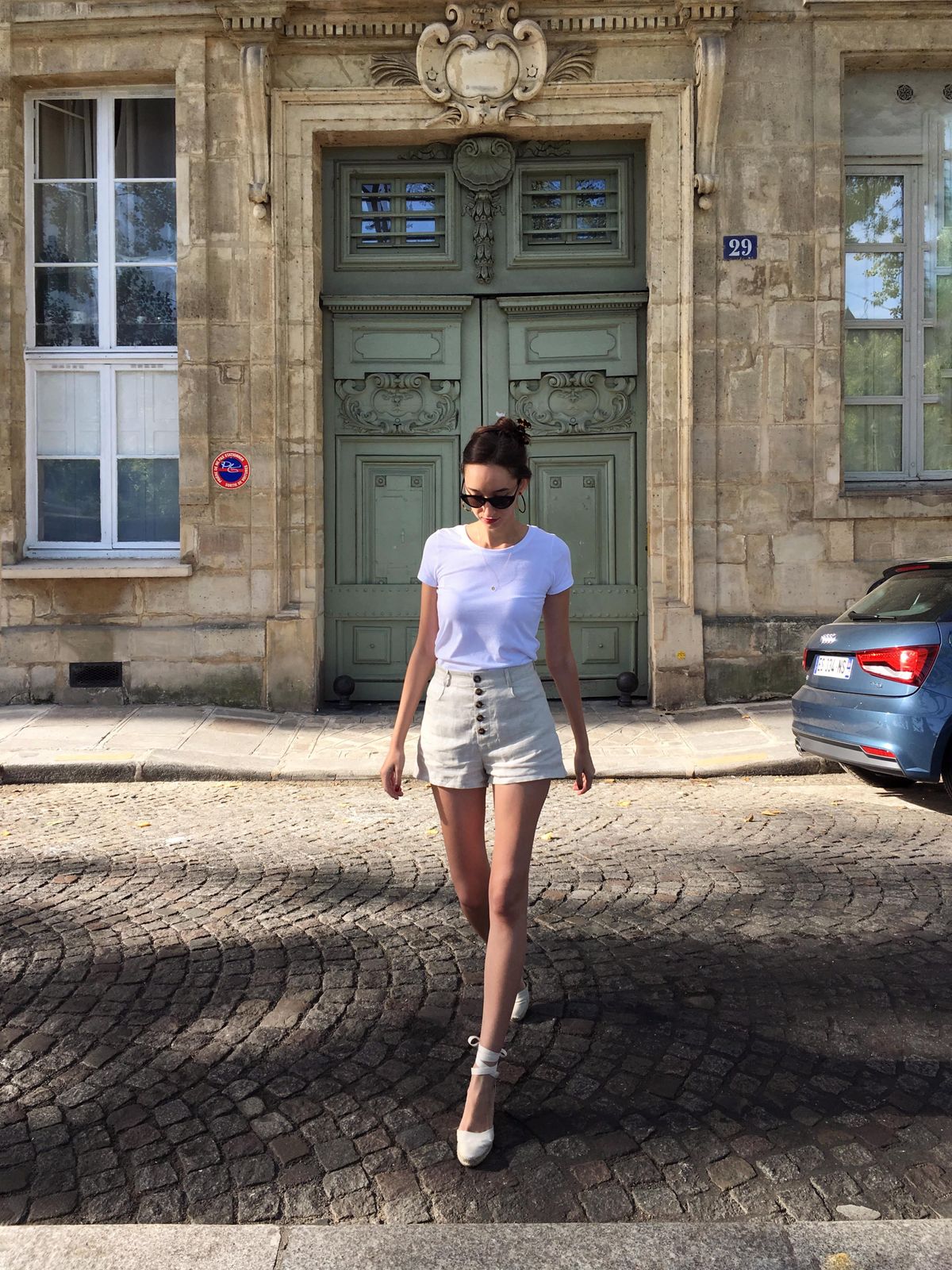 French girl shorts style