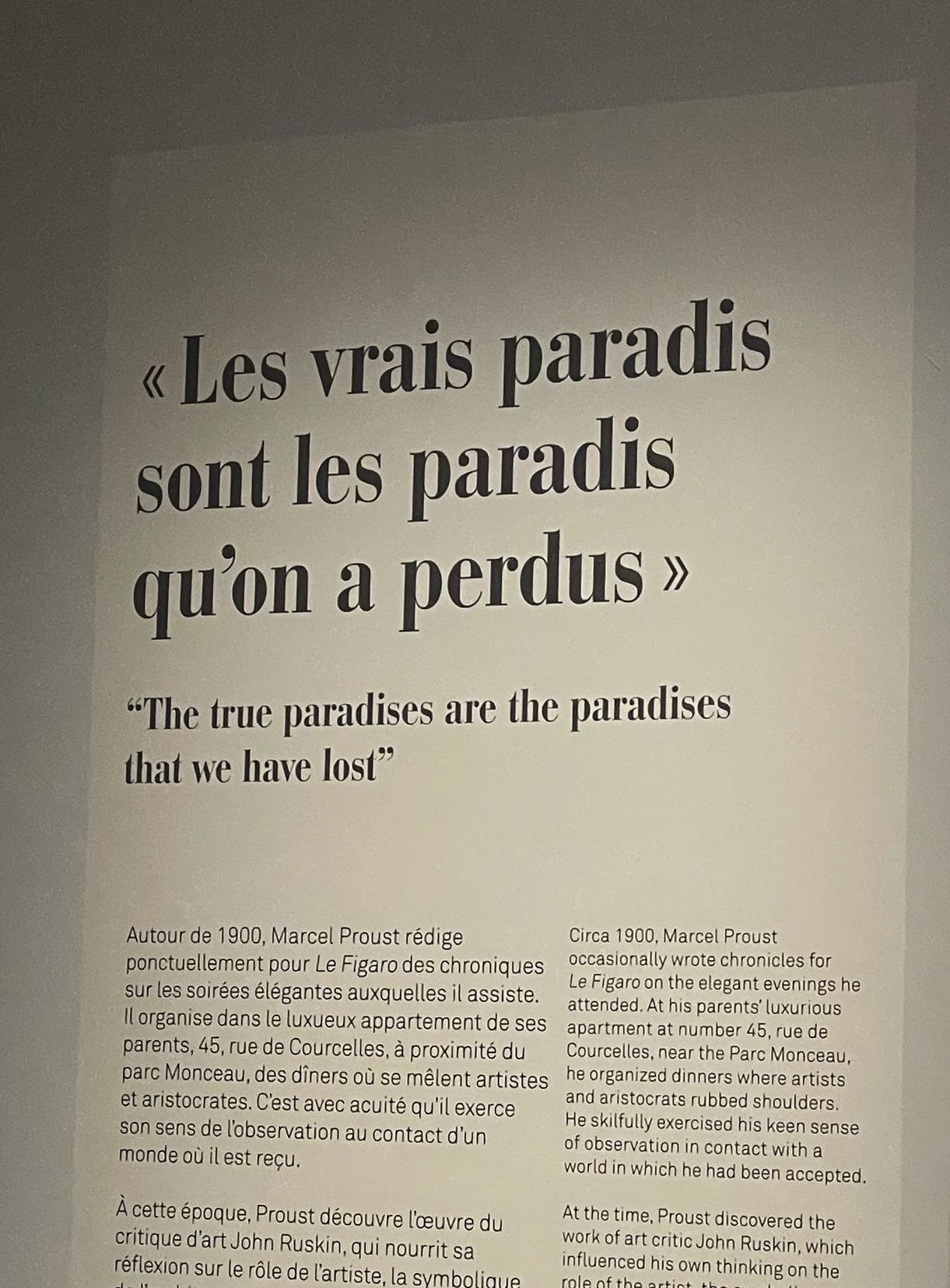 Marcel Proust Un Roman Parisien