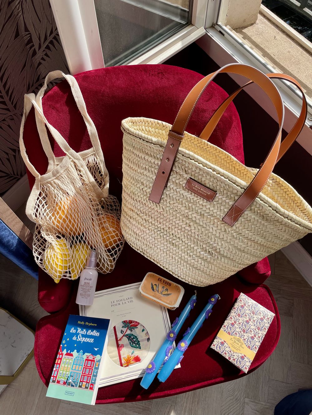 Le Bon Marche straw market basket bag IMG_1399